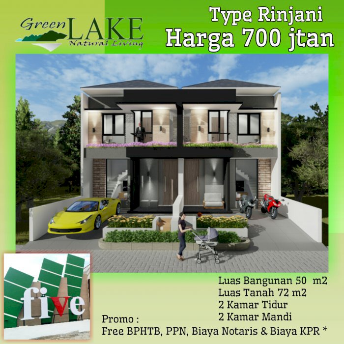 Greenlake Wonorejo tipe Rinjani LT 6x12 start 750jt-an