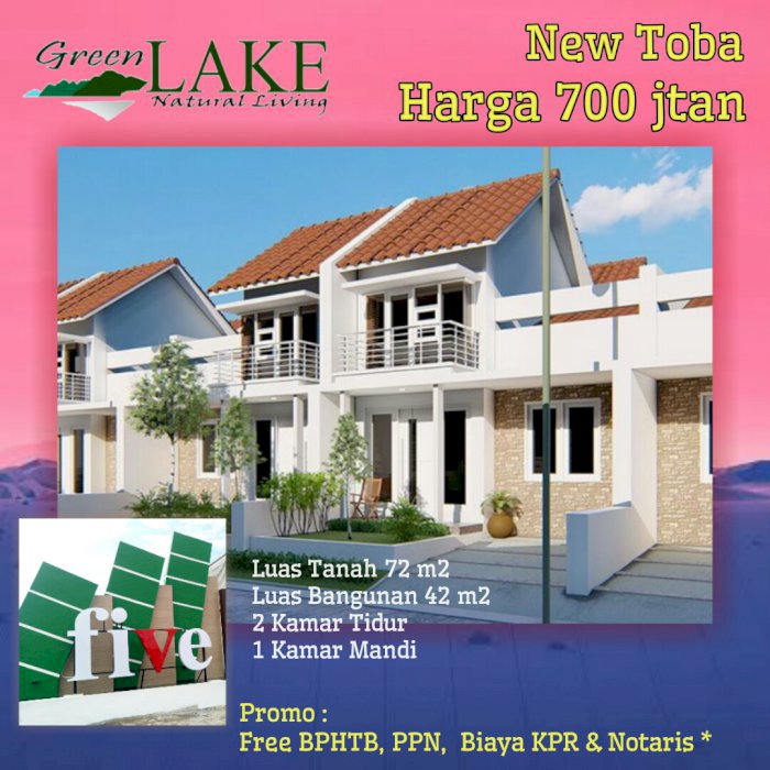 Greenlake Wonorejo New Toba 1 lantai LT 6x12 start 710jt-an