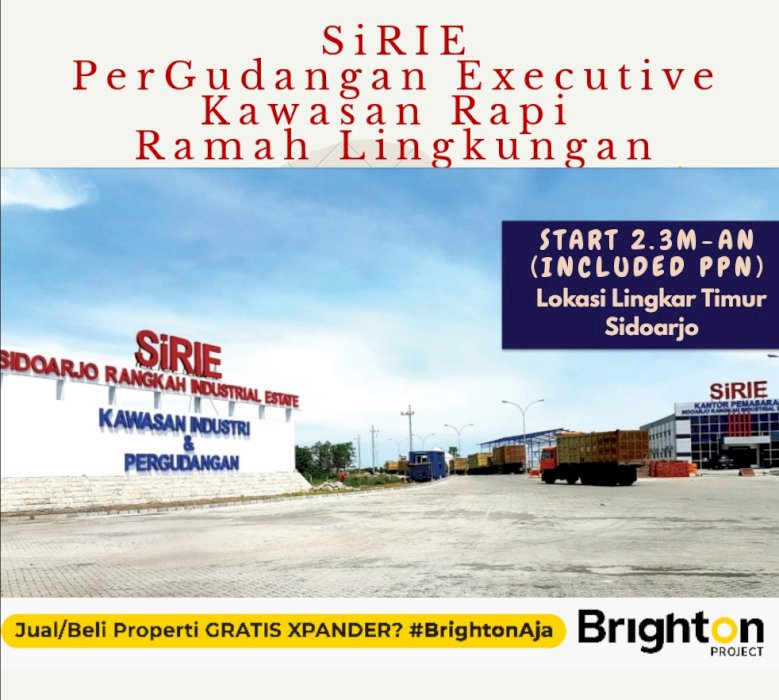 Gudang SIRIE nol jalan Lingkar Timur start 2M-an bisa untuk industri