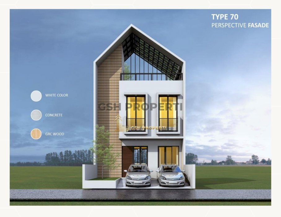 Rumah serpong 2.5 lantai 900 jt an dekat tol BSD st rawabuntu