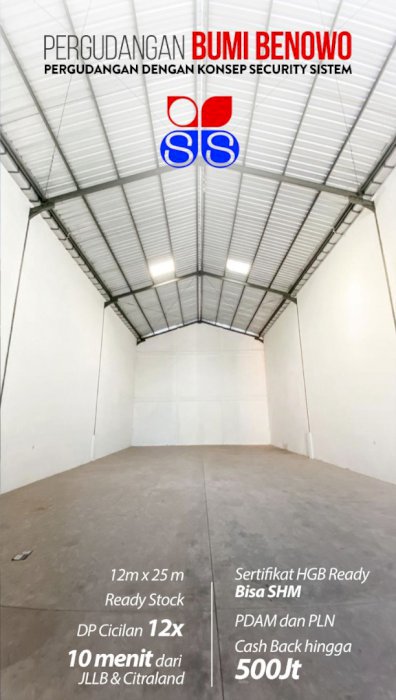 Pergudangan Bumi Benowo luas 300 akses tol romo lokasi strategis