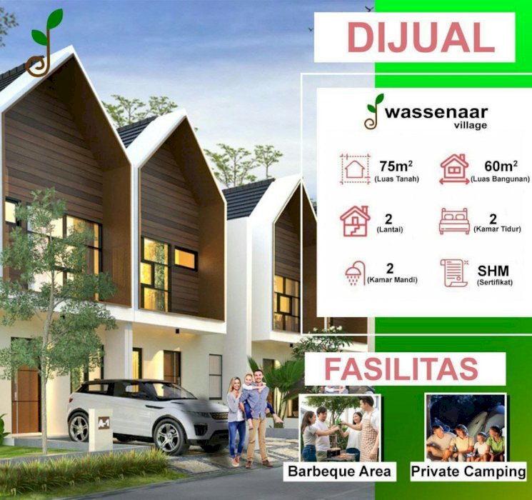 Rumah 2 lantai The Wassenaar Village Hunian  villa puncak Cugenang 