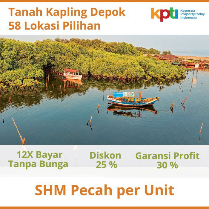 Cicilan 12X Tanpa Bunga, Kapling SHM Timur  Puskesmas Pengasinan