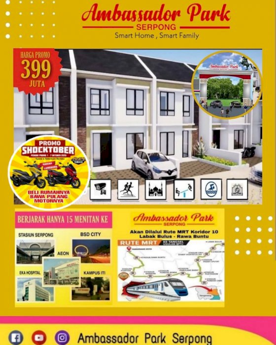 Miliki rumah 2 lantai dilokasi strategis dekat stasiun KA banyak promo