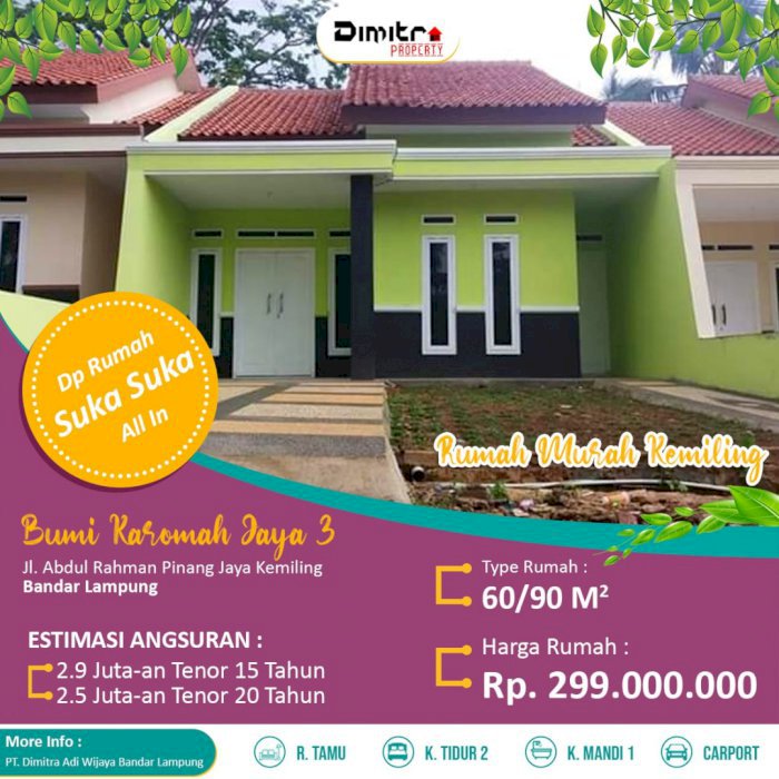 Siap Huni Rumah Komersil Termurah Kotamadya 