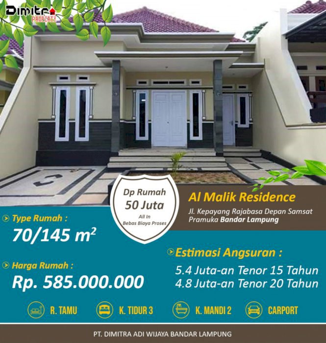 Rumah Elite Termurah Depan Samsat Pramuka