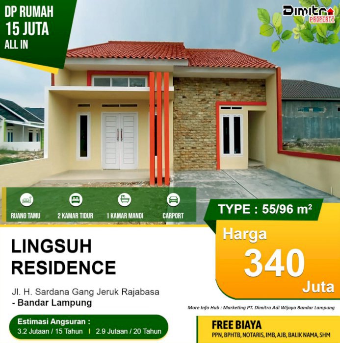 Rumah Komersil Mewah Lingsuh Residence Type 55/96