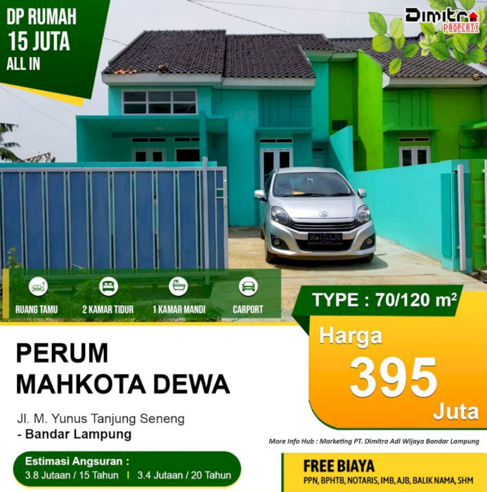 Rumah Komersil Mahkota Dewa Residence Type 70/120