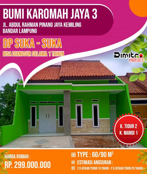 Siap Huni Rumah Komersil Murah  Cukup DP 10 Juta 