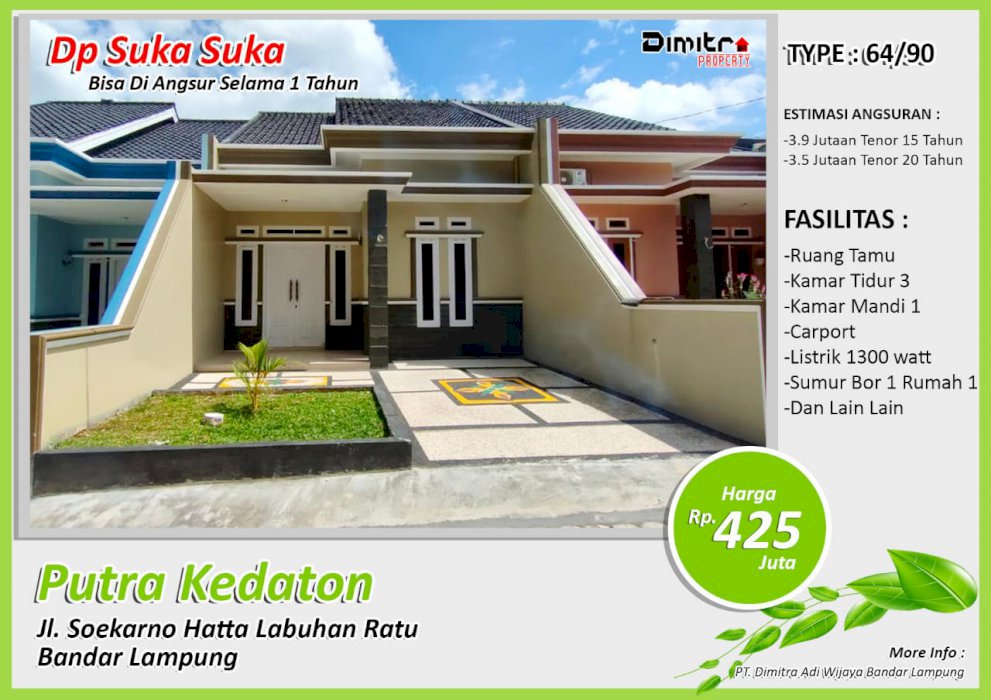 Rumah Komersil Mewah Putra Kedaton Reisdence