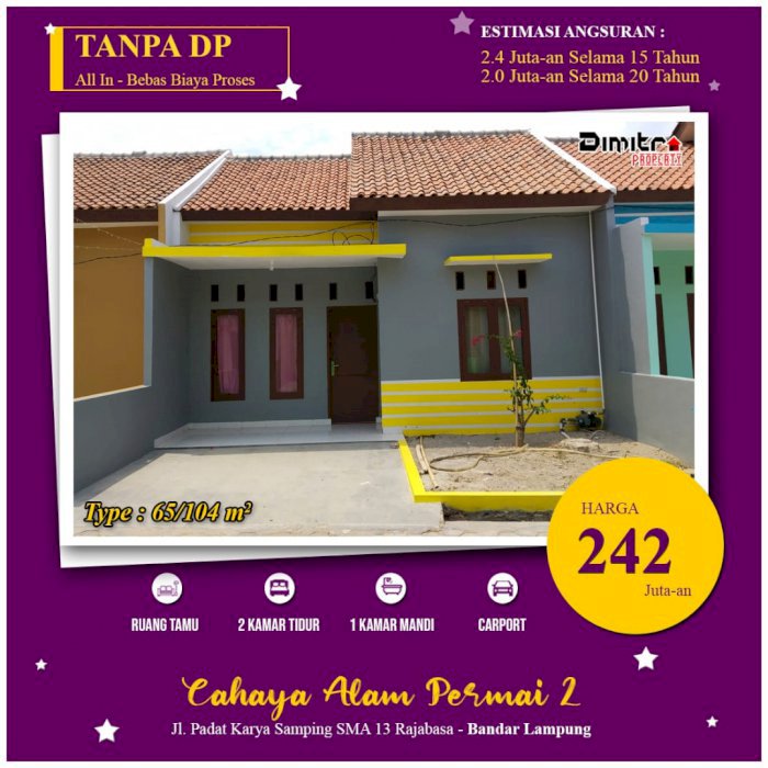 1 unit lagi rumah siap huni  murah di lampung