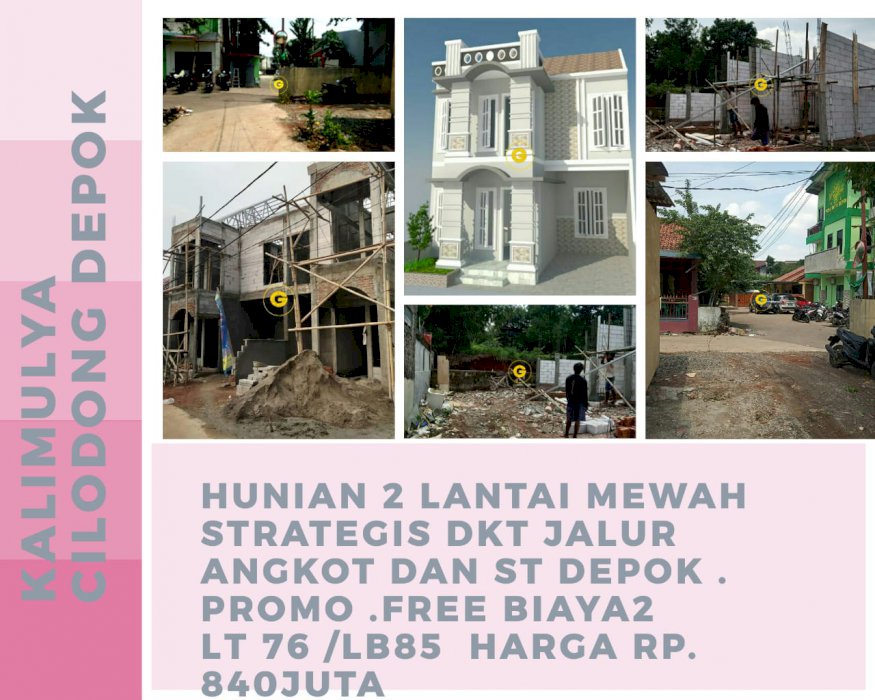 Hunian 2lt mewah strategis dkt jalur angkot dan st depok di Kalimulya