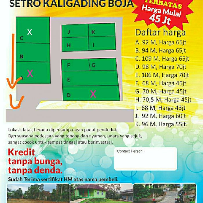 kapling Siap Bangun Boja jateng