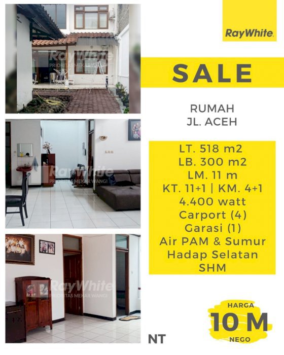 Dijual Rumah Mewah Jalan Aceh