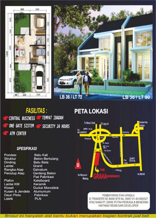 rumah modern minimalis lokasi nol jalan