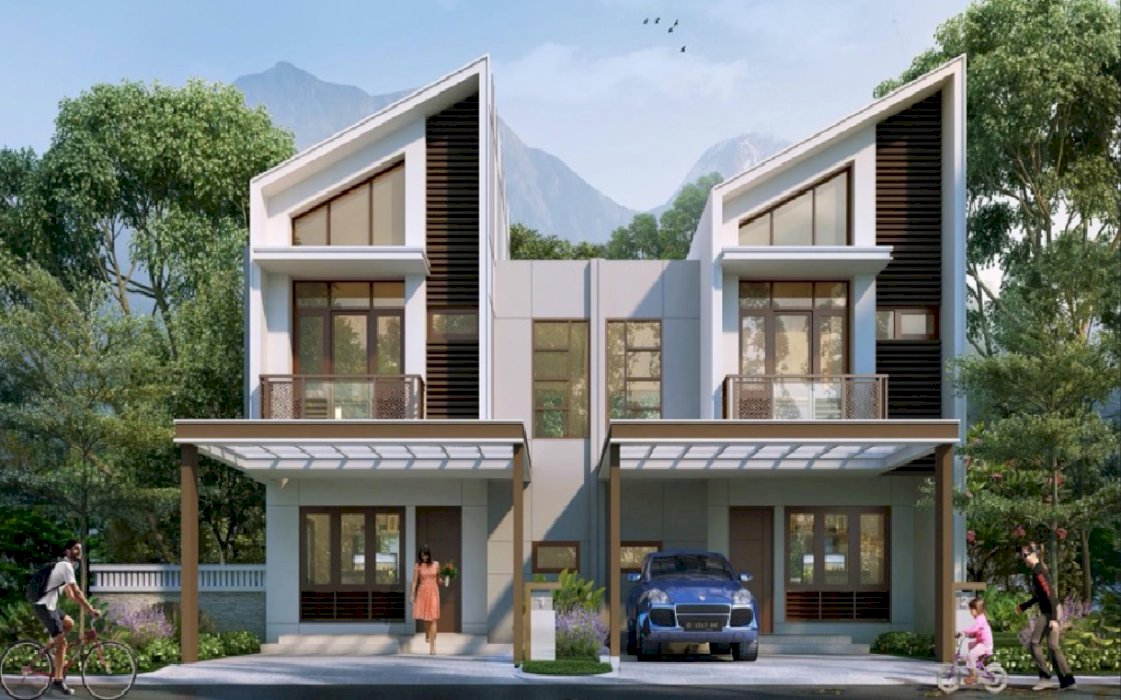 Rumah dgn Bunga Tabebuya,serasa diJepang,PodomoroPark Buahbatu Bandung