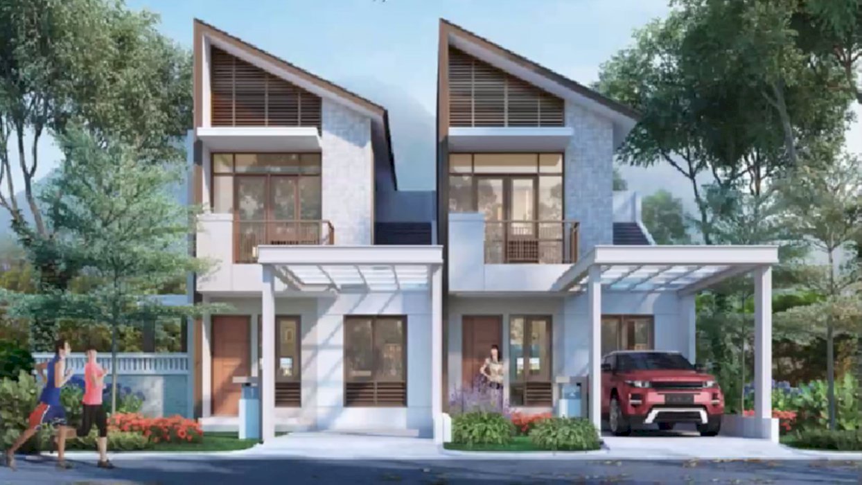 Rumah Jasmine dgn Bunga Tabebuya,serasa di Jepang,PodomoroPark Bandung