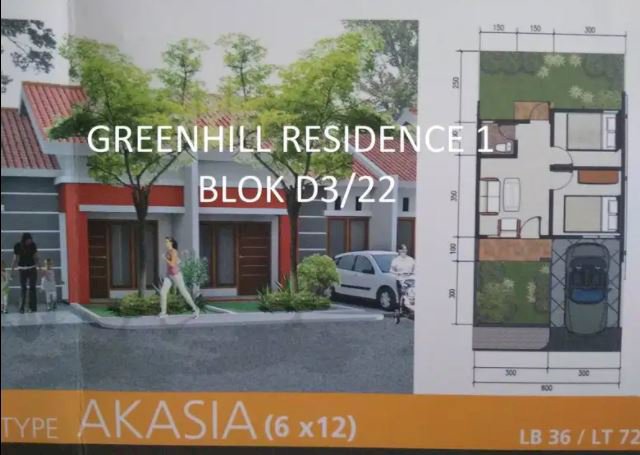 Jual Rumah Minimalis Type Akasia Greenhill Residence 1