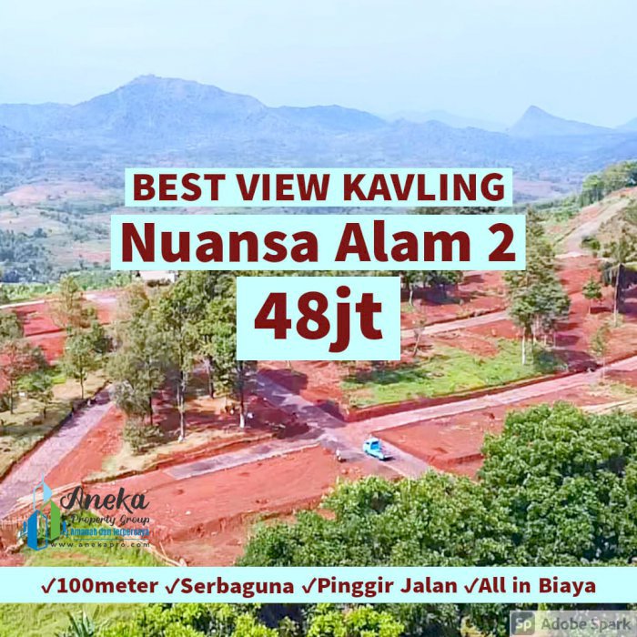 JUAL TANAH MURAH BEST VIEW PINGGIR JALAN SIAP BANGUN