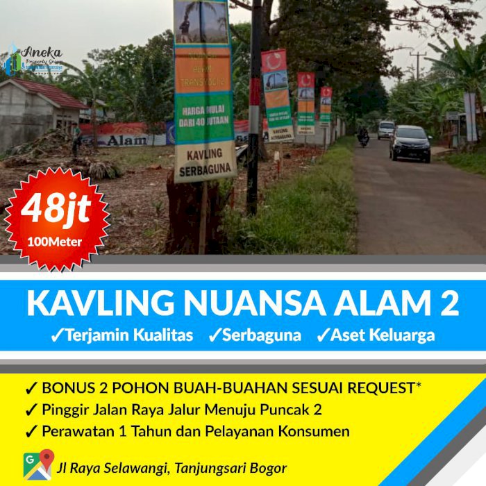 JUAL TANAH MURAH PINGGIR JALAN VIEW PEGUNUNGAN UDARA SEJUK