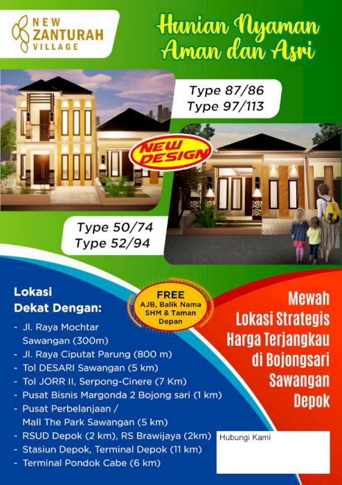 Rumah Luas Type LB 60, LT 125 , dekat stasiun Citayam