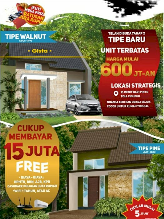 Rumah Minimalis Promo free biaya2 strategis di Kranggan Jatisampurna