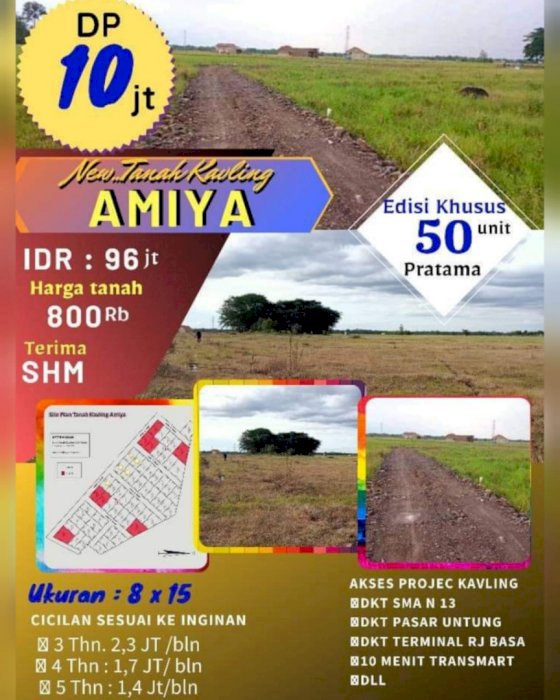 Tanah Kaplingan Termurah Bandar Lampung