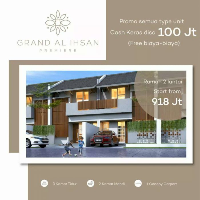 Grand Al Ihsan Premiere perumahan Islami Terbesar di Bekasi Timur