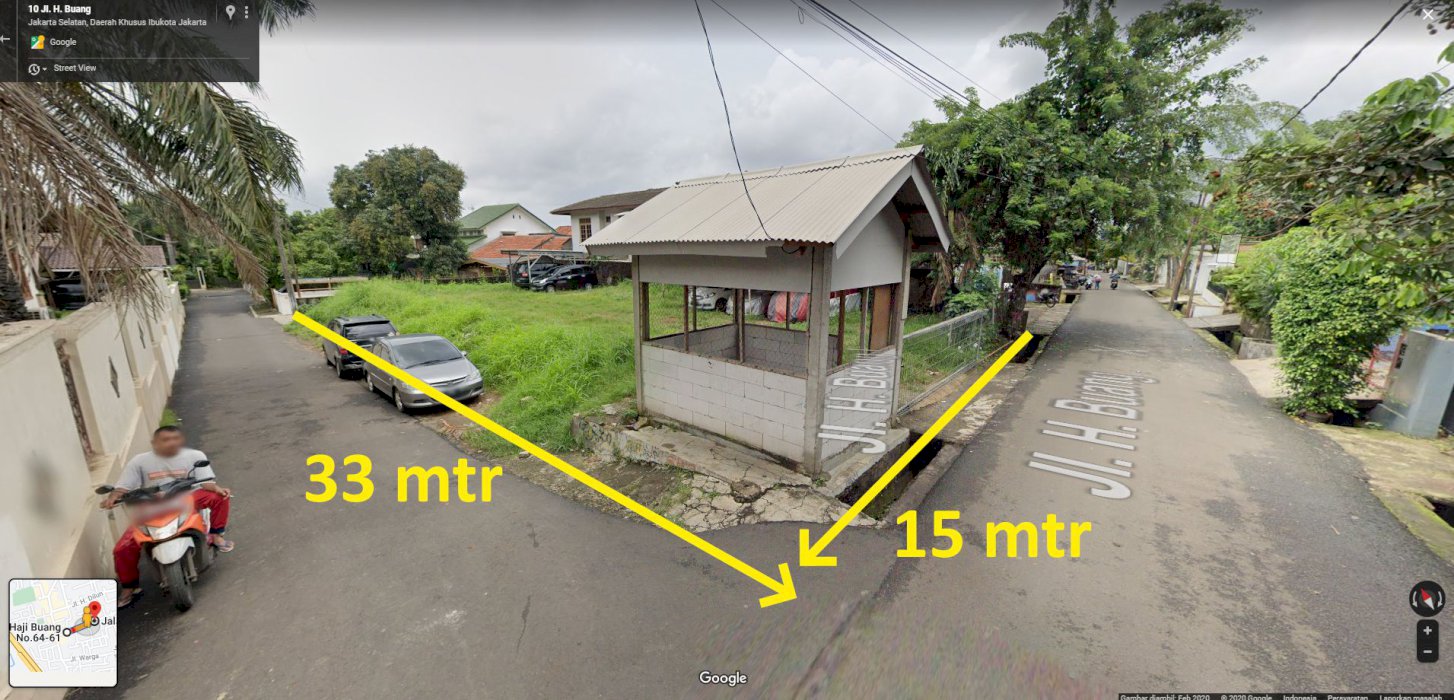 BISA CICIL ! Jual Tanah 500 mtr2 di Jalan Haji Buang - Ulujami - Jakarta Selatan