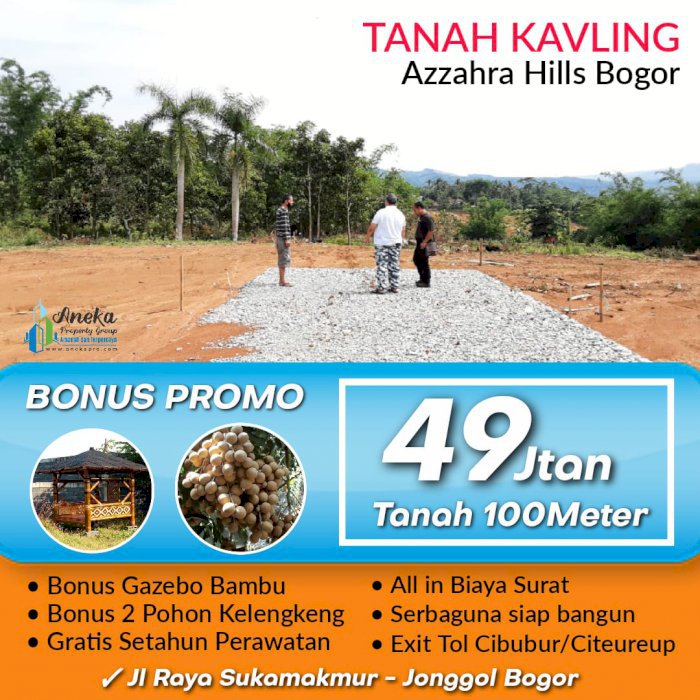 JUAL TANAH STRATEGIS PINGGIR JALAN  LEGALITAS AMAN VIEW MENAWAN