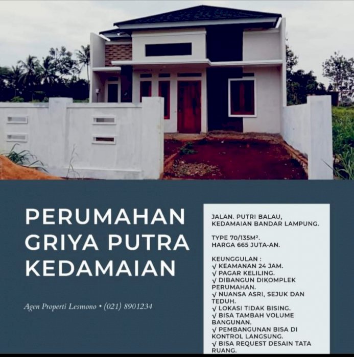 Perumahan GRIYA PUTRA KEDAMAIAN