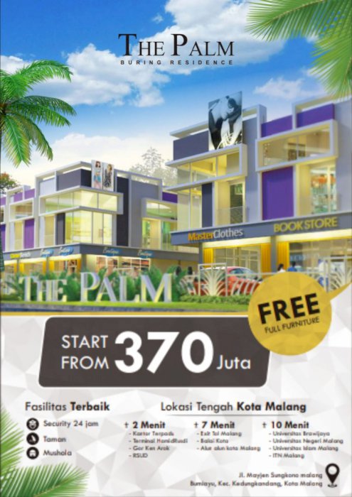The palm residence,,hunian minimalis dikota malang