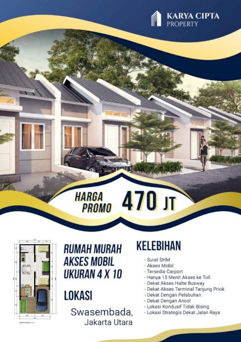 Promo Rumah Murah Di Swasembada,Dekat Stasiun Tanjung Priok,Tol Sunter
