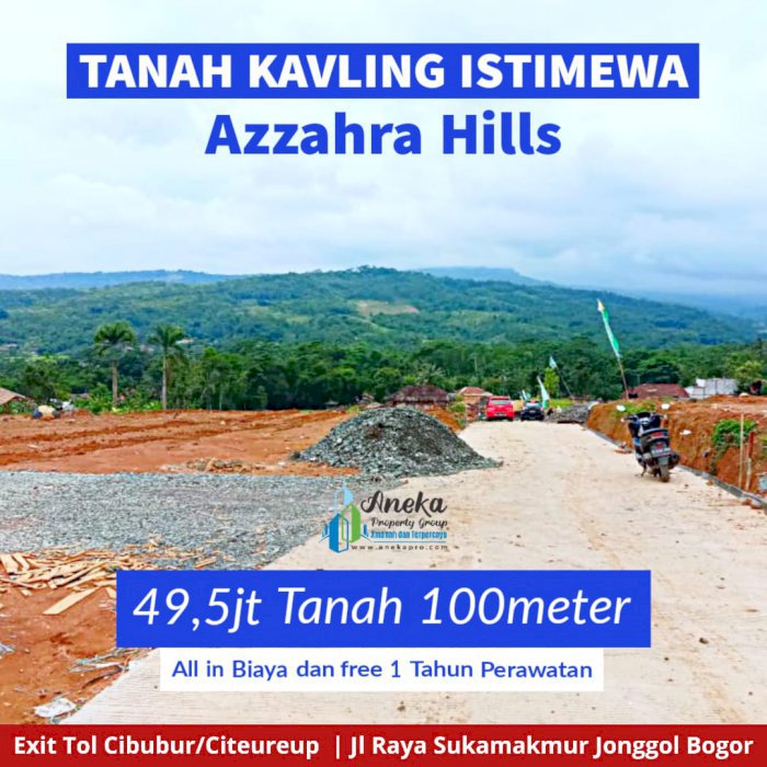 KAVLING AZ ZAHRA HILL BOGOR TERLARIS LOKASI STRATEGIS PINGGIR JALAN