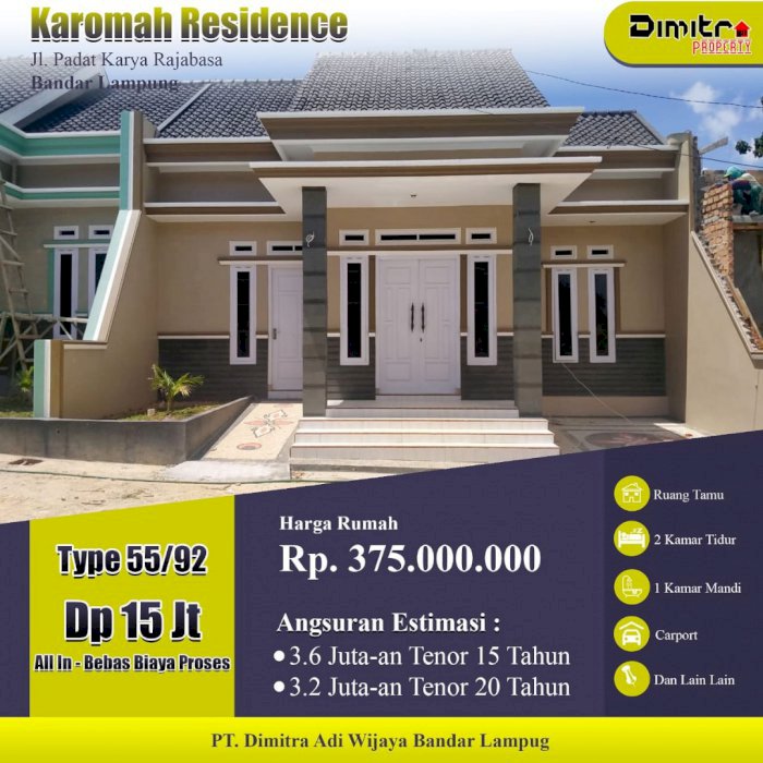 Karomah  residen desain modern ,legalitas SHM