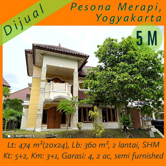 Rumah cantik di Pesona Merapi jual cepat