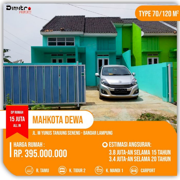 Dengan DP 15 juta ,miliki rumah idaman dgn fasilitas yg keren