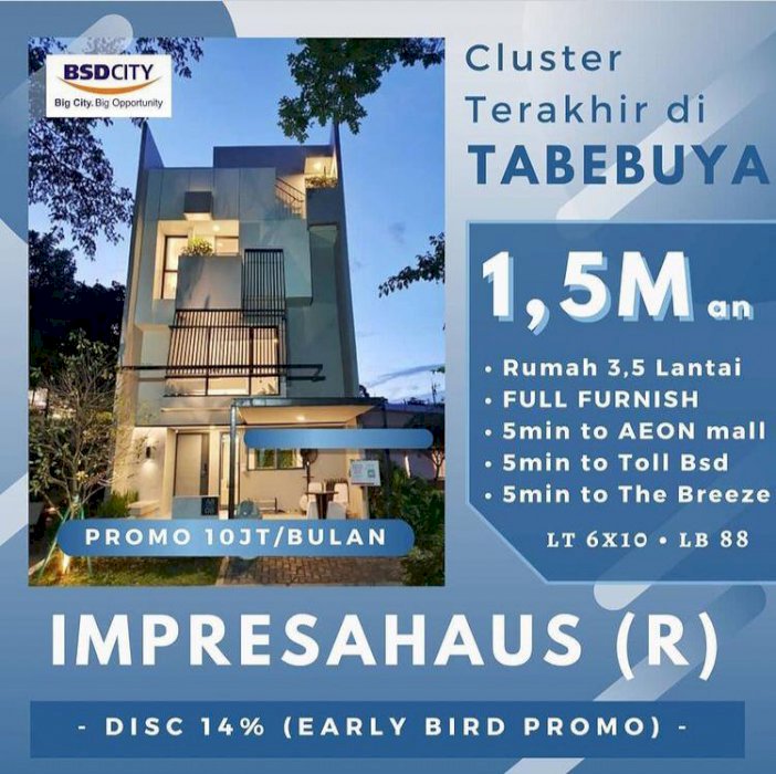 Impresa House Bsd rumah milenials