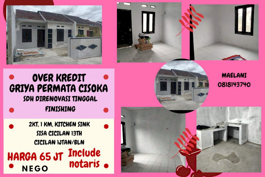 Over kredit murah rumah dkt pasar, tol Cisoka Tangerang