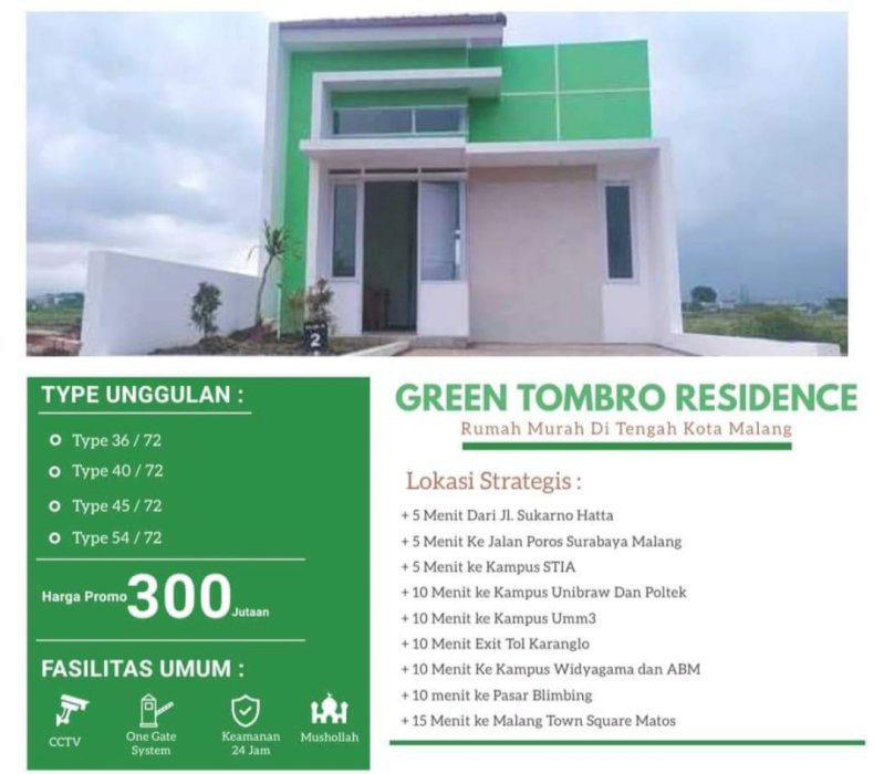 RUMAH MURAH DEKAT KAMPUS UB SUHATT