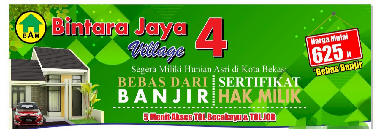 Rumah bebas banjir dan stategis