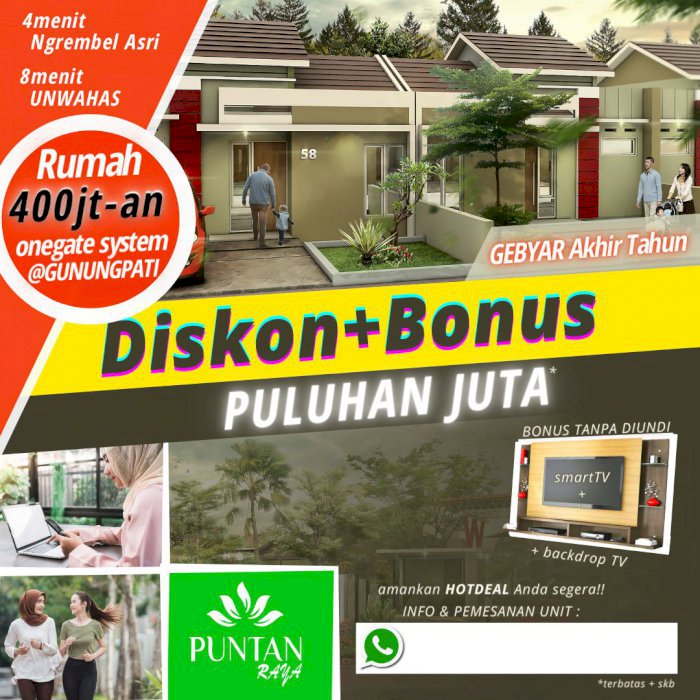 Rumah BARU MURAH 30menit-an Pusat Bisnis Kota Semarang