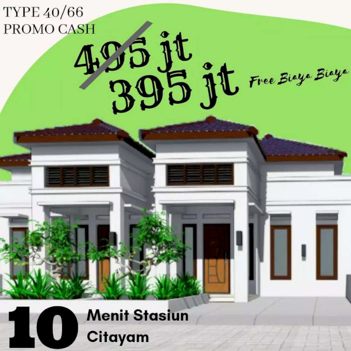 Rumah deket Stasiun citayem 10 menitan 10 juta all in Langsung akad