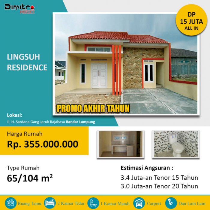 Siap bangun lokasi sangat srtategis 3 menit dari Kampus UNILA lampung