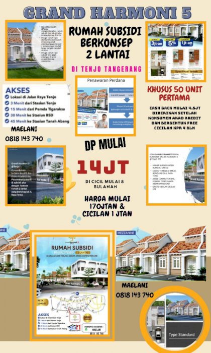 Rumah subsidi berkonsep Cluster, lantai 2 dan dekat stasiun ini solusinya