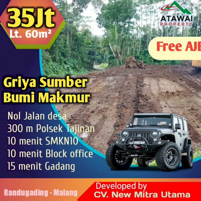 TANAH KAVLING SIAP BANGUN, FREE AJB RP 35 JUTA (bisa dicicil.......)