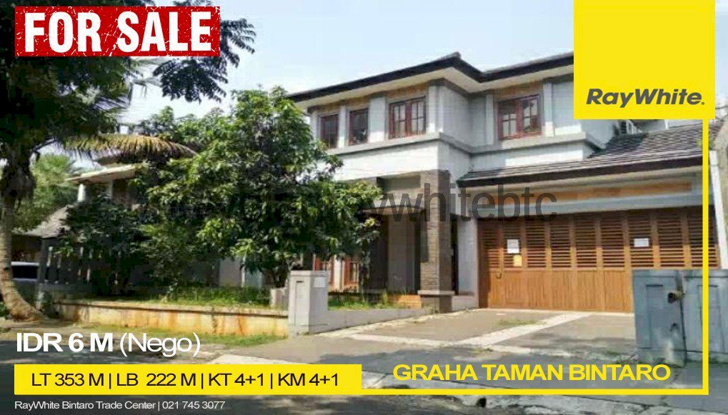Rumah Mewah, Sangat Strategis dan Aman @Graha Taman Bintaro