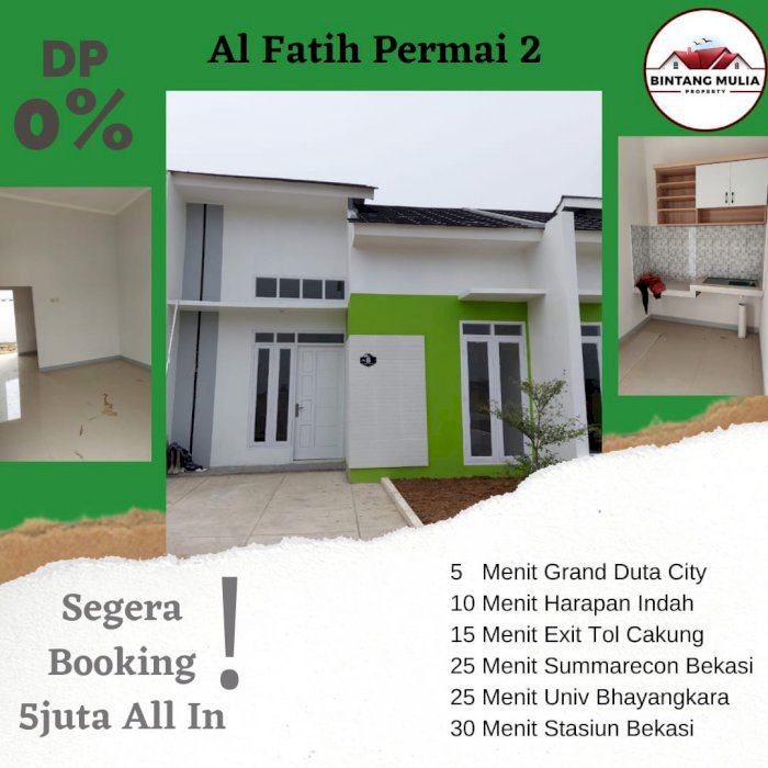 Rumah baru Cukup 5Jt ALL in Anggsuran 2jtan saja