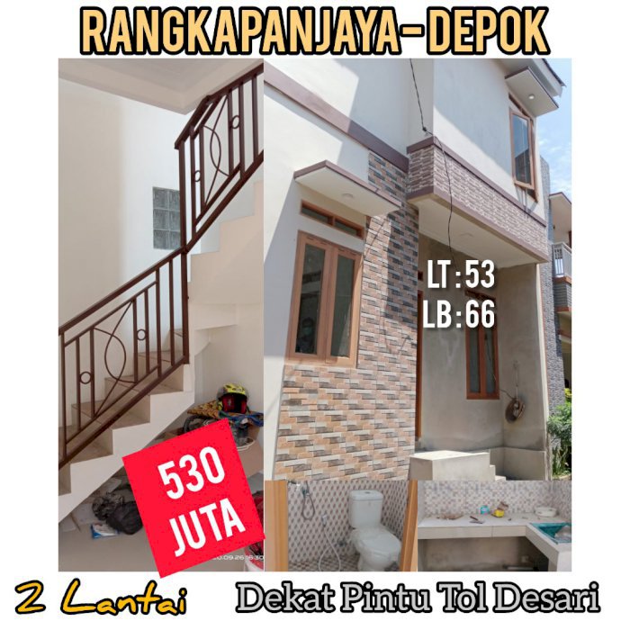 Cluster Baru Murah 2 Lantai Dekat Tol Sawangan Pancoranmas Depok