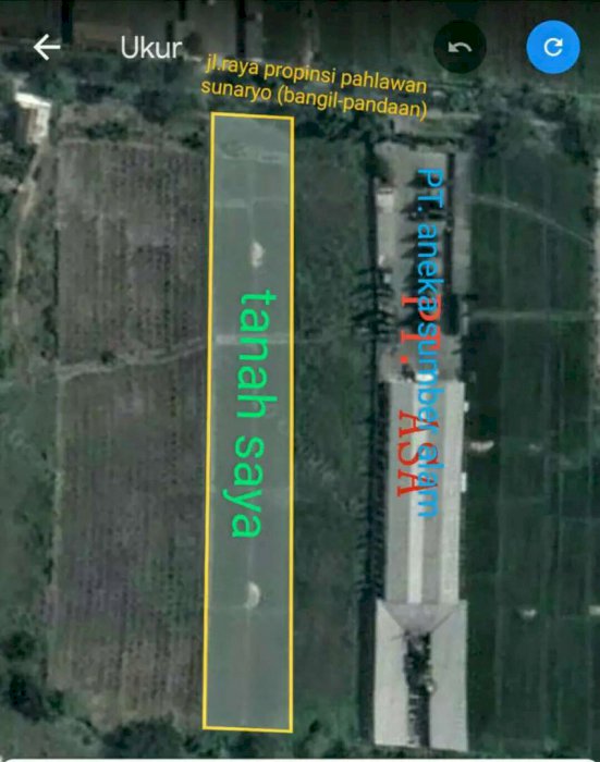 Tanah Pinggir Jalan Propinsi Pandaan - Bangli, Pasuruan